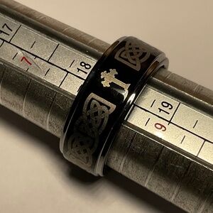 New In Package  LGD Tungsten Celtic Ring. Size 8.5
